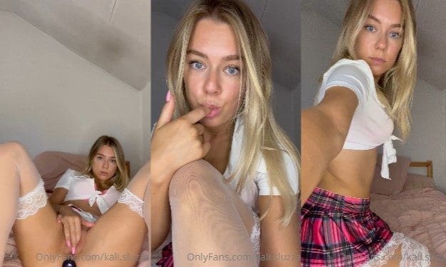 Kali Sluzza School Girl Anal Plug Masturbation Onlyfans Video Leaked