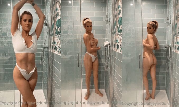 Sarah Jayne Dunn Shower Tease Onlyfans Video Leaked